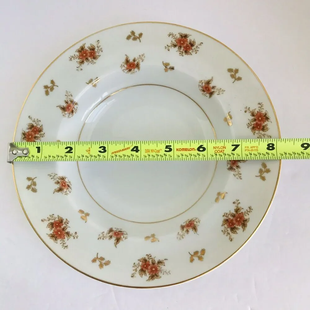 Noritake China 5153 DULCY 2 Soup Bowl Made In Japan Ivory Floral Gold Edge